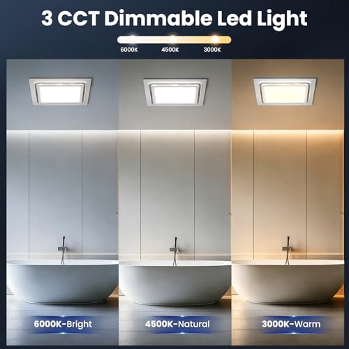 Bathroom Exhaust Fan with Dimmable Light