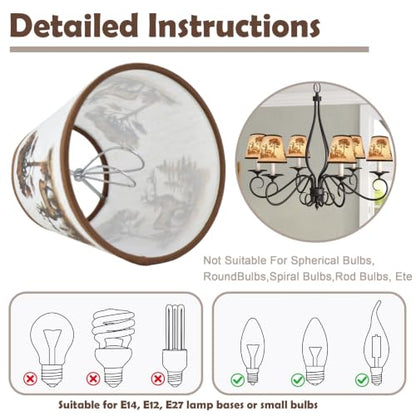 Mini Lamp Shade Chandelier Shades Set of 6