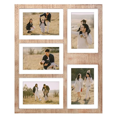 4x6 or 5x7 Picture Frames (Rustic Brown / 13x16in (1Pack))