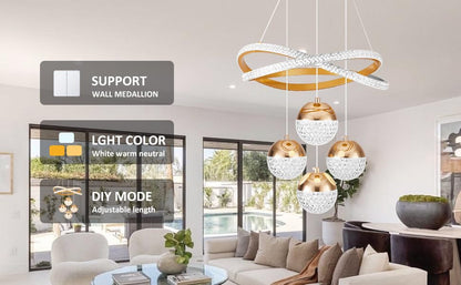 Modern Gold LED Chandeliers