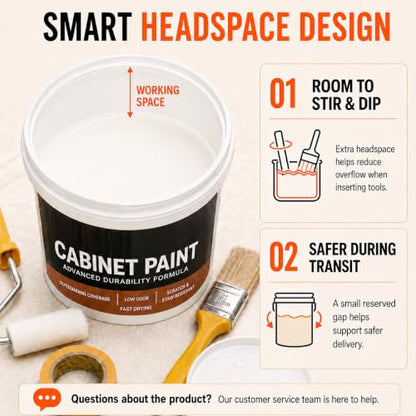 Cabinet Paint (White / 16 Fl Oz (Pack of 1))