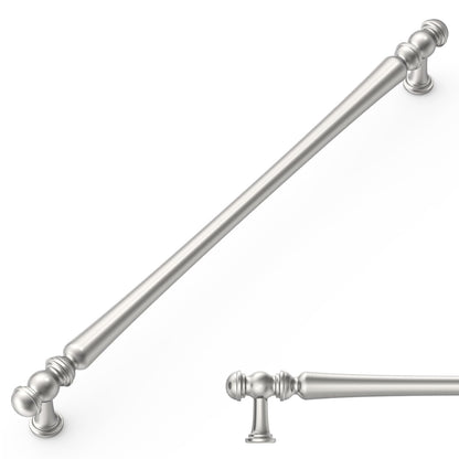 10 Pack Heavy Duty Solid Zinc Alloy Brushed Satin Nickel Cabinet Pulls (Brushed Satin Nickel / 10"/254MM Hole Center)