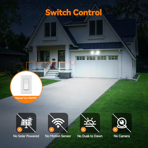 45W 5500LM Switch Controlled LED Security Lights