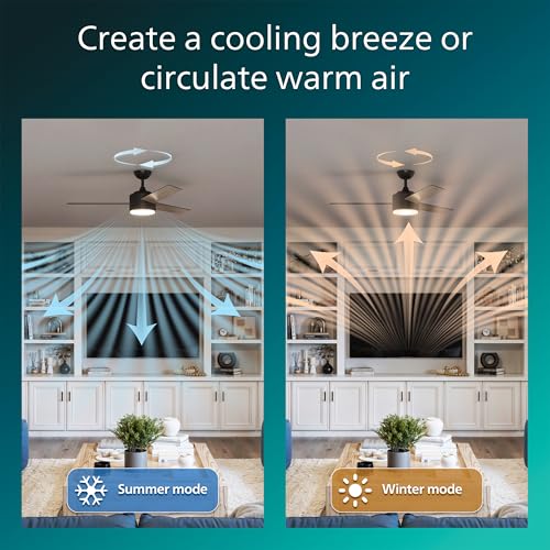 Indoor Ceiling Fan with Bright LED Light