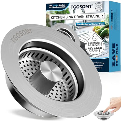 Kitchen Sink Drain Strainer and Stopper