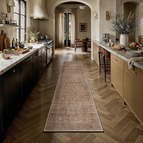 Classic Brown 2x8 Neutral Runner Rugs for Hallway (Classic Brown / 2' x 8' (Runner))
