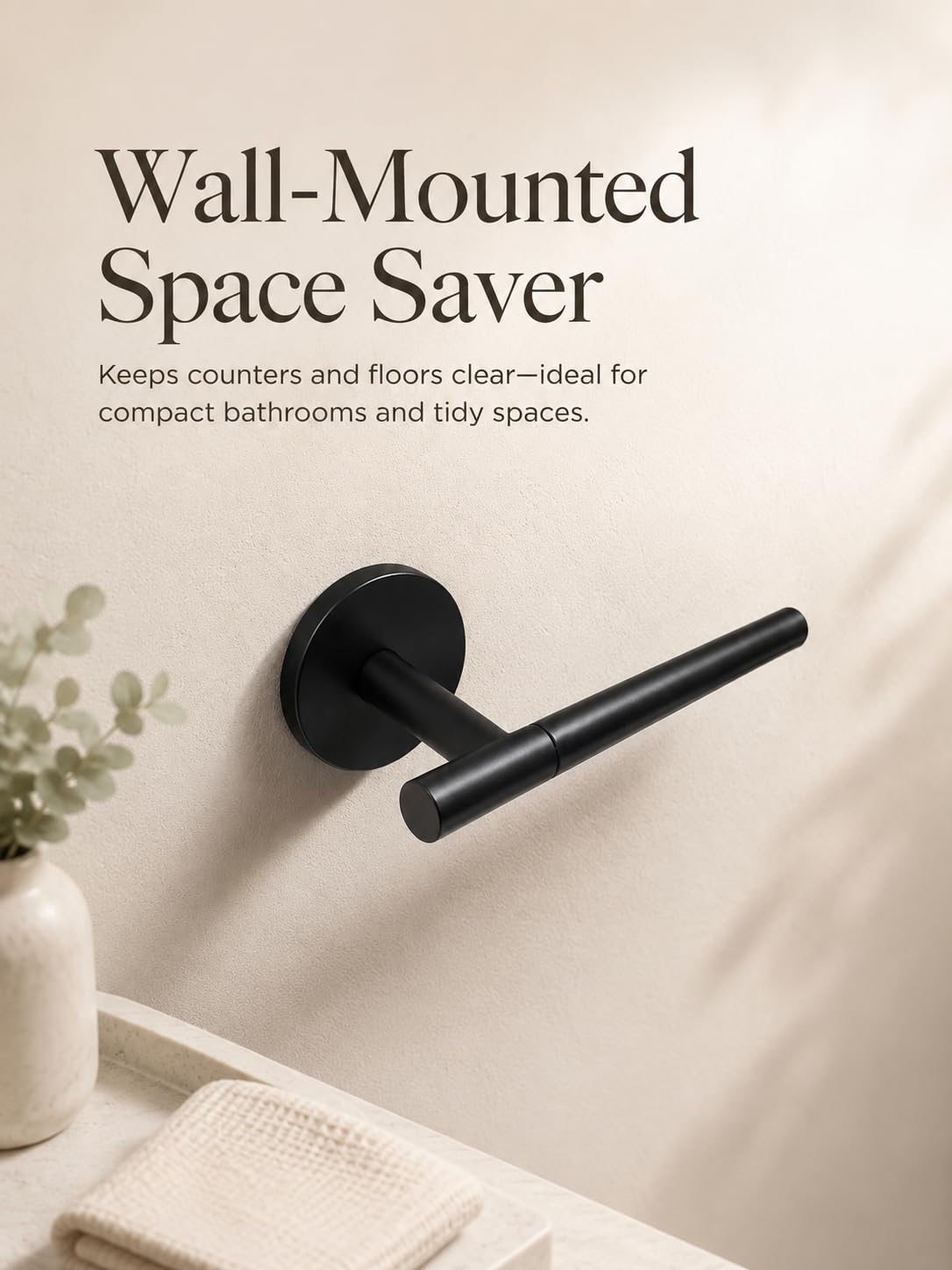 Single Post Toilet Paper Holder (Black)