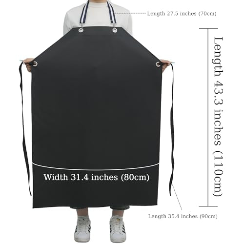 Thickened Rubber Waterproof Apron Adjustable Cross Type Chemical Resistant Heavy
