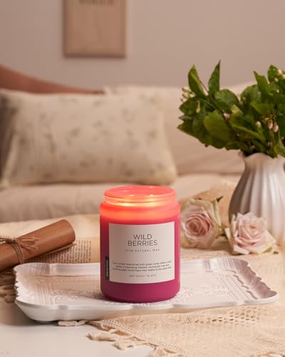 Scented Candles Wildberries Fresh Mixed Berry Fruity Home Fragrance (Large Jar / Wild Berries)