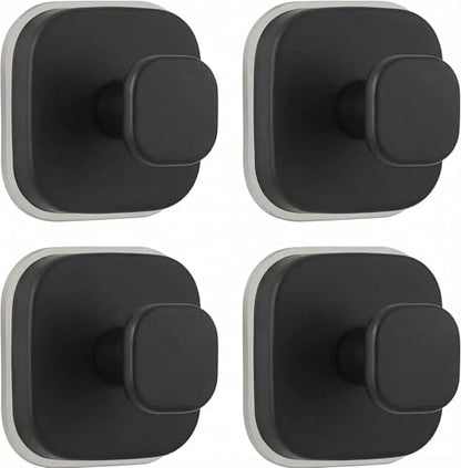 Suction Cup Hooks for Shower (Matte Black / 4 Pack)