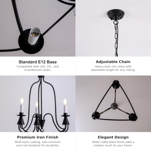 Black Farmhouse Chandelier