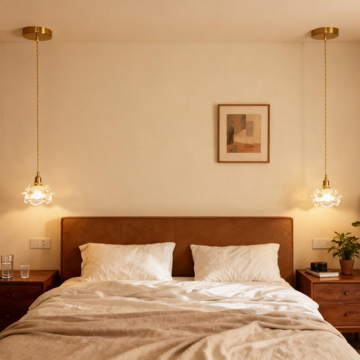 Brass Mini Pendant Light (Transparent lampshade)