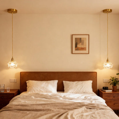 Brass Mini Pendant Light (Transparent lampshade)