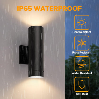Outdoor Wall Light Fixtures (Black-On/Off / 4 Pack)
