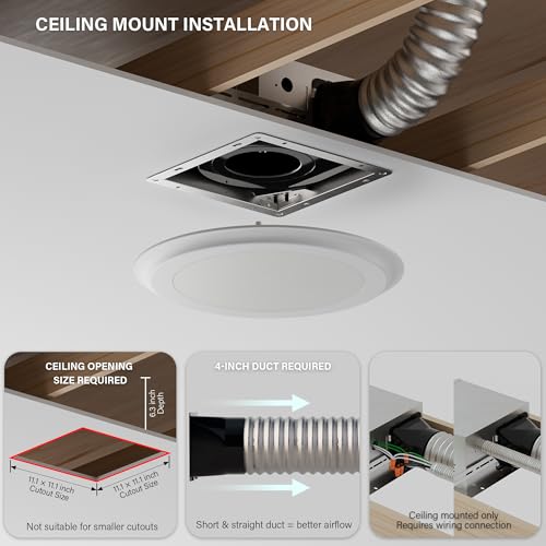 100CFM Round Bathroom Ventilation Fan