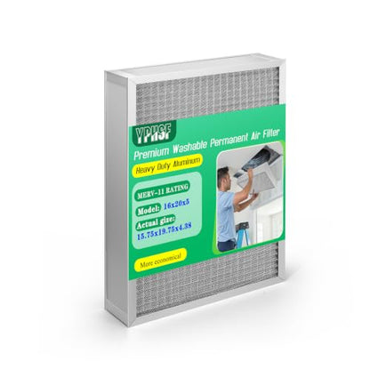 Upgraded 16x20x5 Reusable AC Furnace Filter