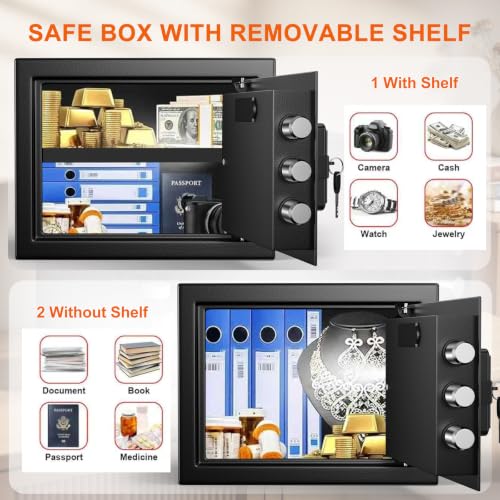 Large Home Safe Water and Fireproof with Digital Keypad Lock