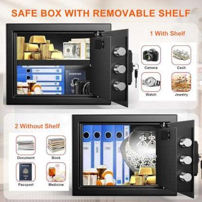 Large Home Safe Water and Fireproof with Digital Keypad Lock