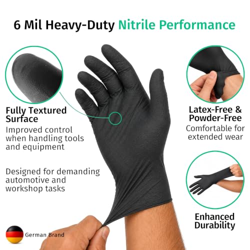 UltraDuty Black Nitrile Gloves 6 Mil