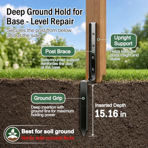 4 Pack Fence Post Repair Kit