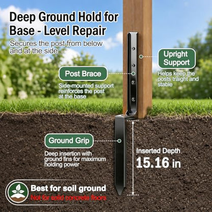 4 Pack Fence Post Repair Kit