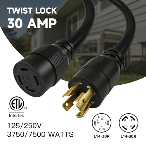 30 Amp Generator Extension Cord 4 Prong
