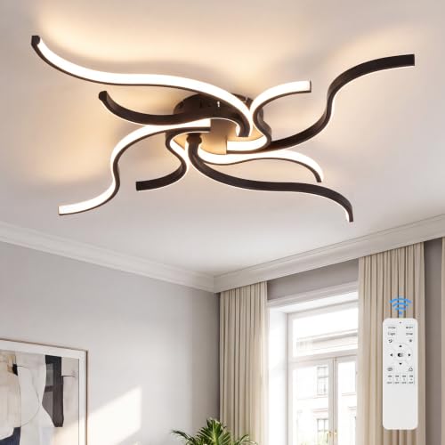 Modern Dimmable Ceiling Light LED Acrylic Flush Mount Ceiling Light with Remote