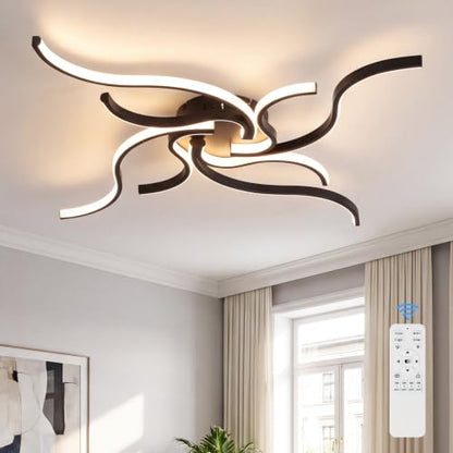 Modern Dimmable Ceiling Light LED Acrylic Flush Mount Ceiling Light with Remote