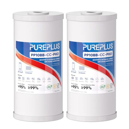 10" x 4.5" Whole House Scale Inhibitor & Sediment Filter Compound for Well