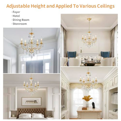 Modern Crystal Chandeliers for Dining Room Light Fixture for Bedroom Living Room Kitchen Entryway Bar Bathroom