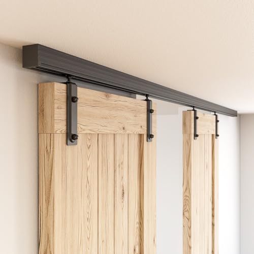 Ceiling Mount Box Rail Barn Door Hardware Heavy Duty Sliding Barn Door Track Double Door
