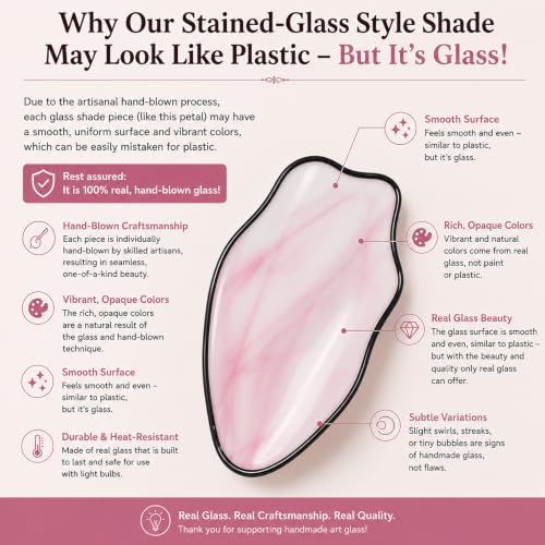 Stained Glass Table Lamp (Pink)