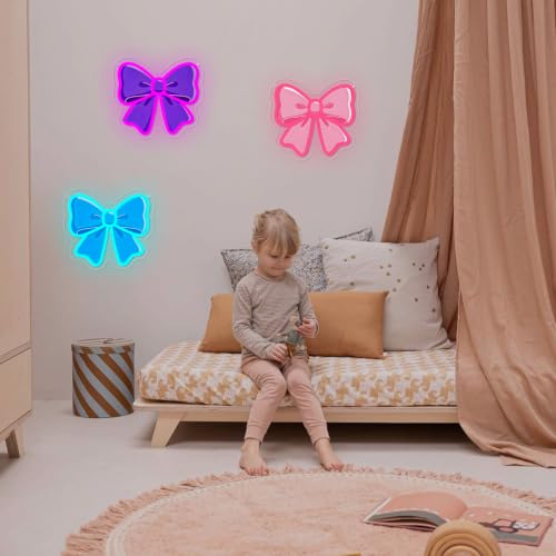 3 PCS Flower Neon Sign Dimmable UV