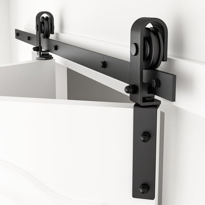 60" Bifold Sliding Barn Door Hardware Kit (60"/5FT for 2 Doors)