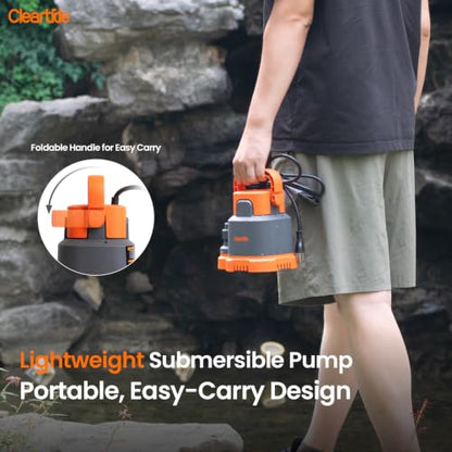 Submersible Utility Water Pump (1/3 HP Sump Pump)