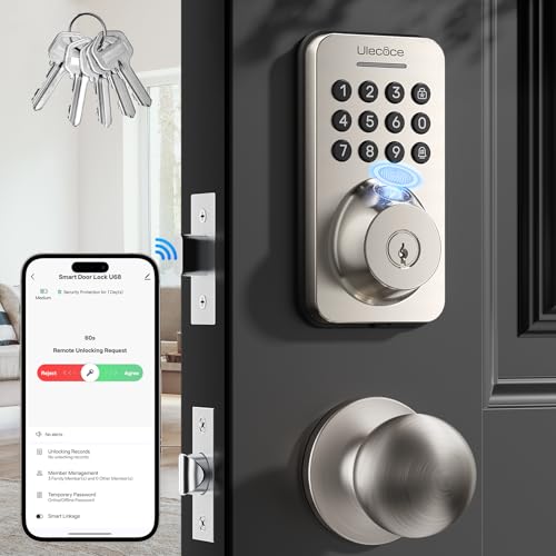 WiFi Fingerprint Smart Door Lock with Knob Set
