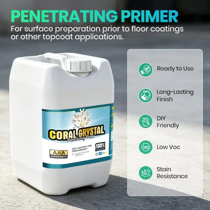 Waterborne Penetrating Primer for epoxy floor 63 Fl Oz (63 Fl Oz (Pack of 1))