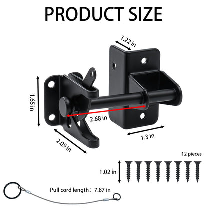 Self Locking Gate Latch (Latch+pull cord)