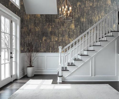 Vintage Metallic Peel and Stick Wallpaper Textured Industrial Metallic Concrete Wall Paper
