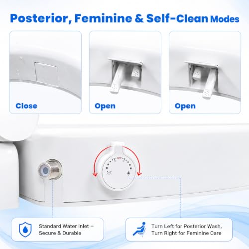 Raised Toilet Seat with Bidet for Seniors