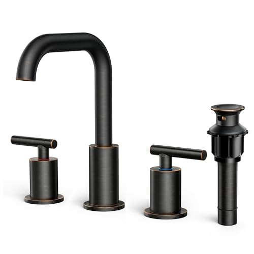 Bathroom Sink Faucet 3 Hole Widespread 8 Inch 2 Handle