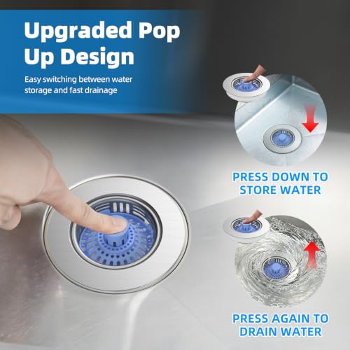 3 in 1 Kitchen Sink Drain Strainer (Blue)