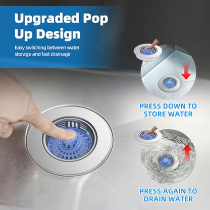 3 in 1 Kitchen Sink Drain Strainer (Blue)