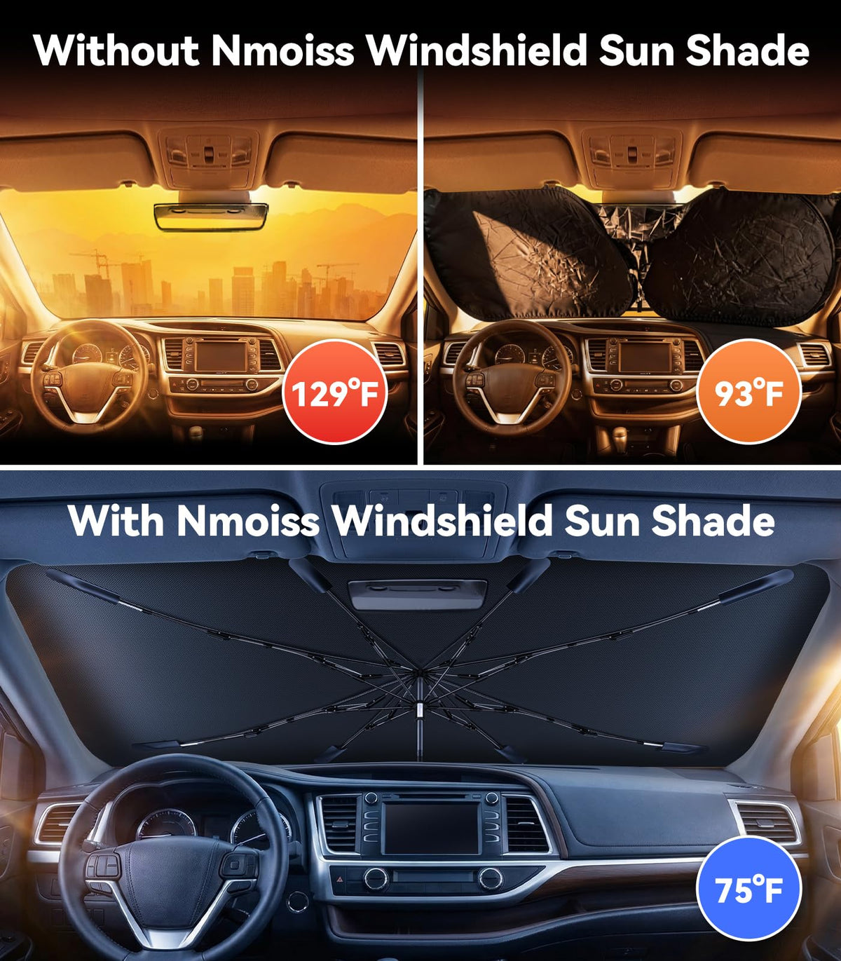Windshield Sun Shade Umbrella for for Toyota SUV