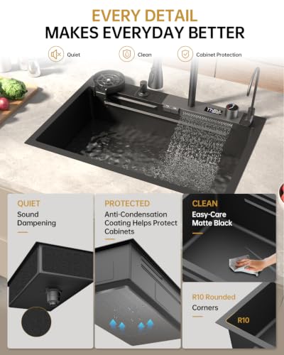 Kimates Waterfall Workstation Kitchen Sink