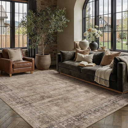 Taupe 5x7 Neutral Area Rugs for Living Room (Taupe / 5' x 7' (Rectangular))