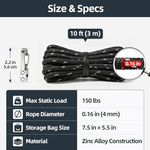Rope Tensioner Set with Alloy Buckles and Storage Bag