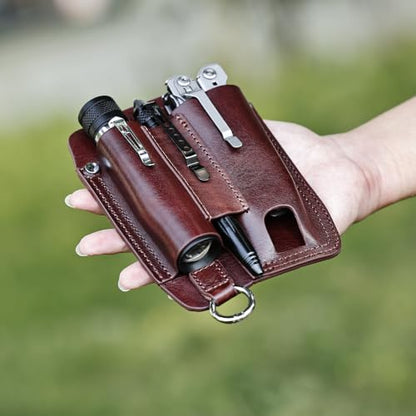 Leather Multitool Sheath (Darkbrown-02)