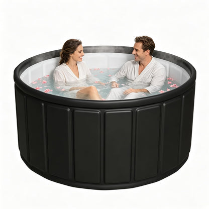 Portable Bathtub Adult 164 Gal (B-Black / 47.2x21.7 Inch)