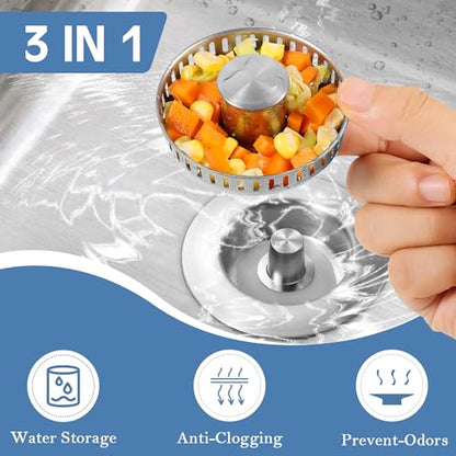 Kitchen Sink Drain Strainer and Stopper